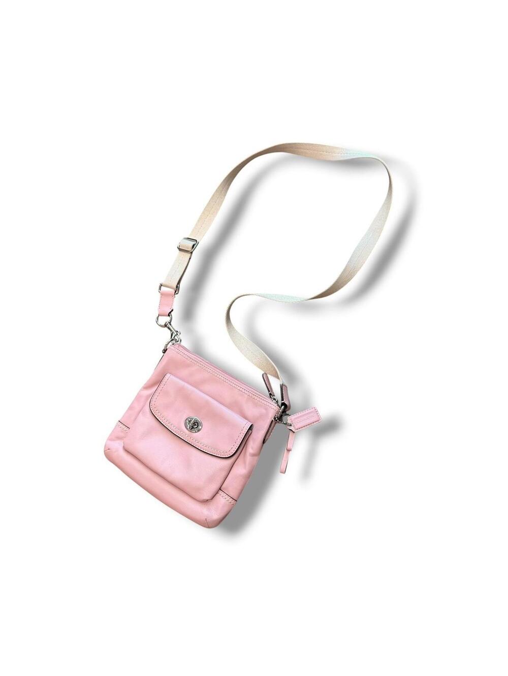 Light Pink Coach Leather Crossbody Bag